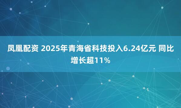 凤凰配资 2025年青海省科技投入6.24亿元 同比增长超11%