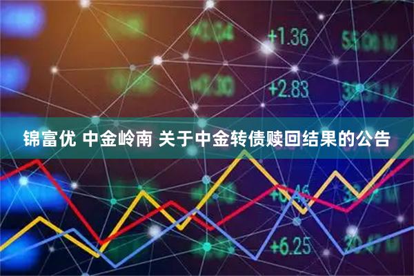 锦富优 中金岭南 关于中金转债赎回结果的公告